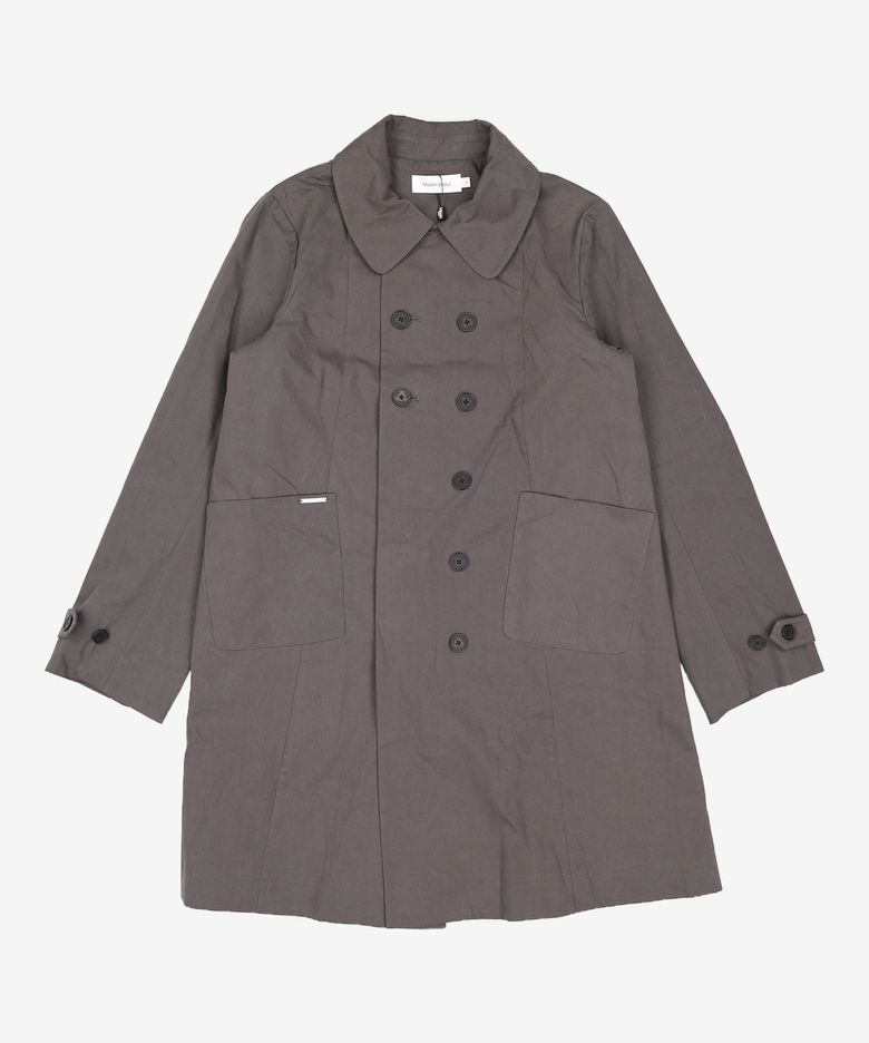 Double button pleats trench coat 1