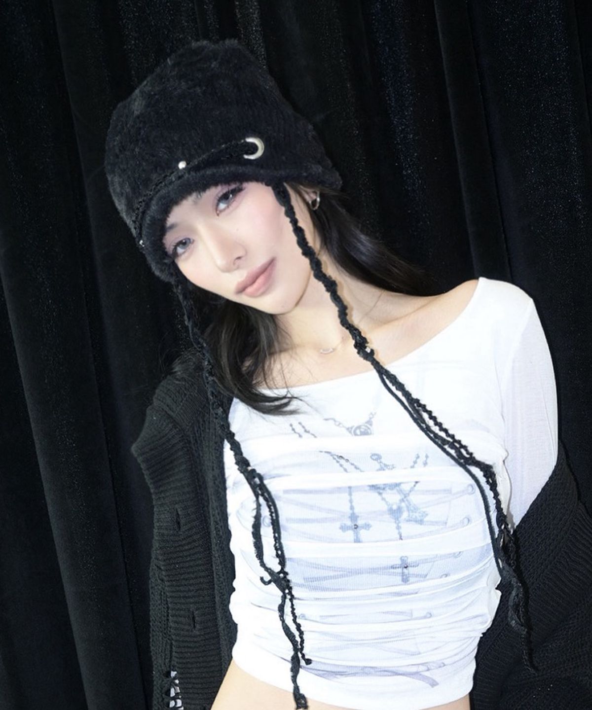 2000아카이브스(2000ARCHIVES) AFTERGLOW BEANIE (BLACK)