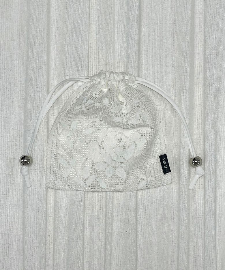 루티드 로즈 파우치 (White)