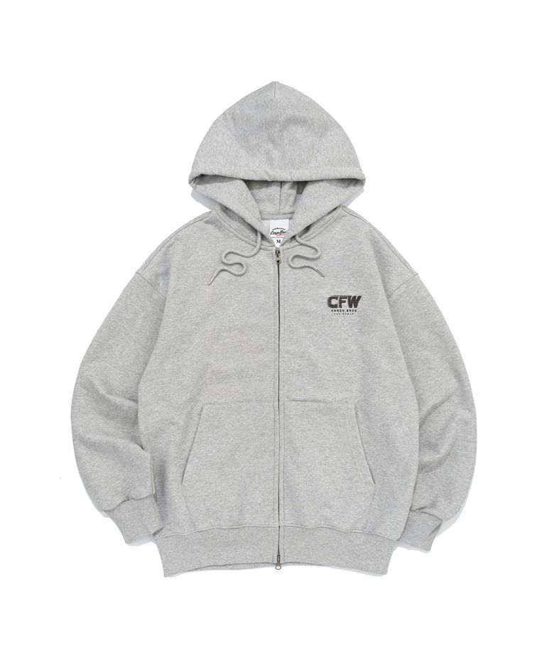 CFW 모션 그래픽 후드 집업 (그레이)