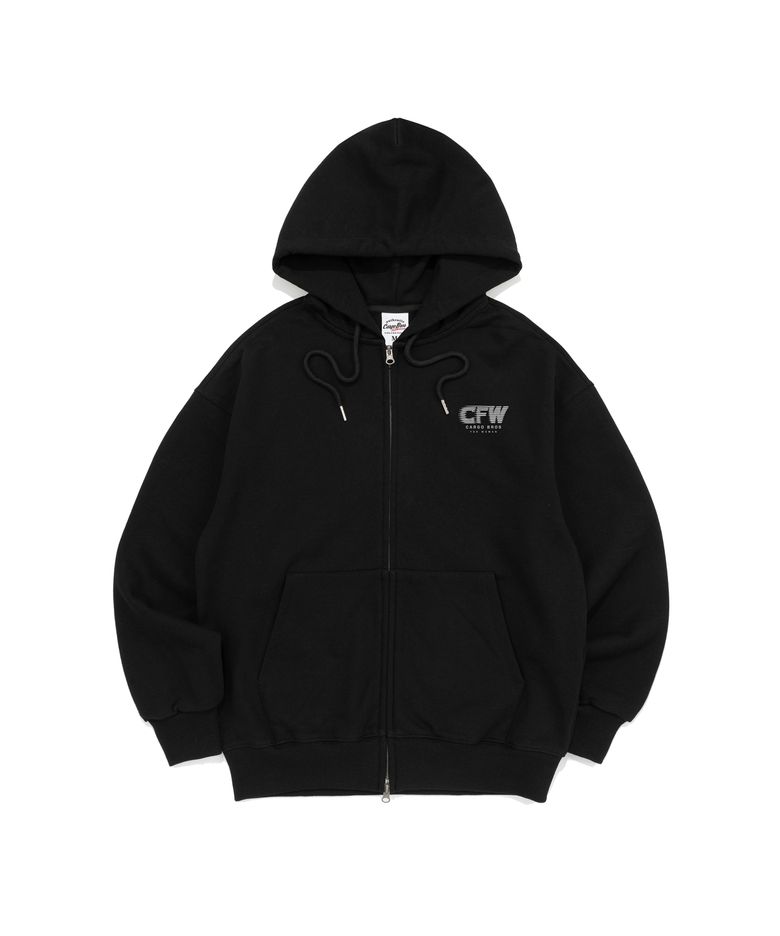 CFW 모션 그래픽 후드 집업 (블랙)