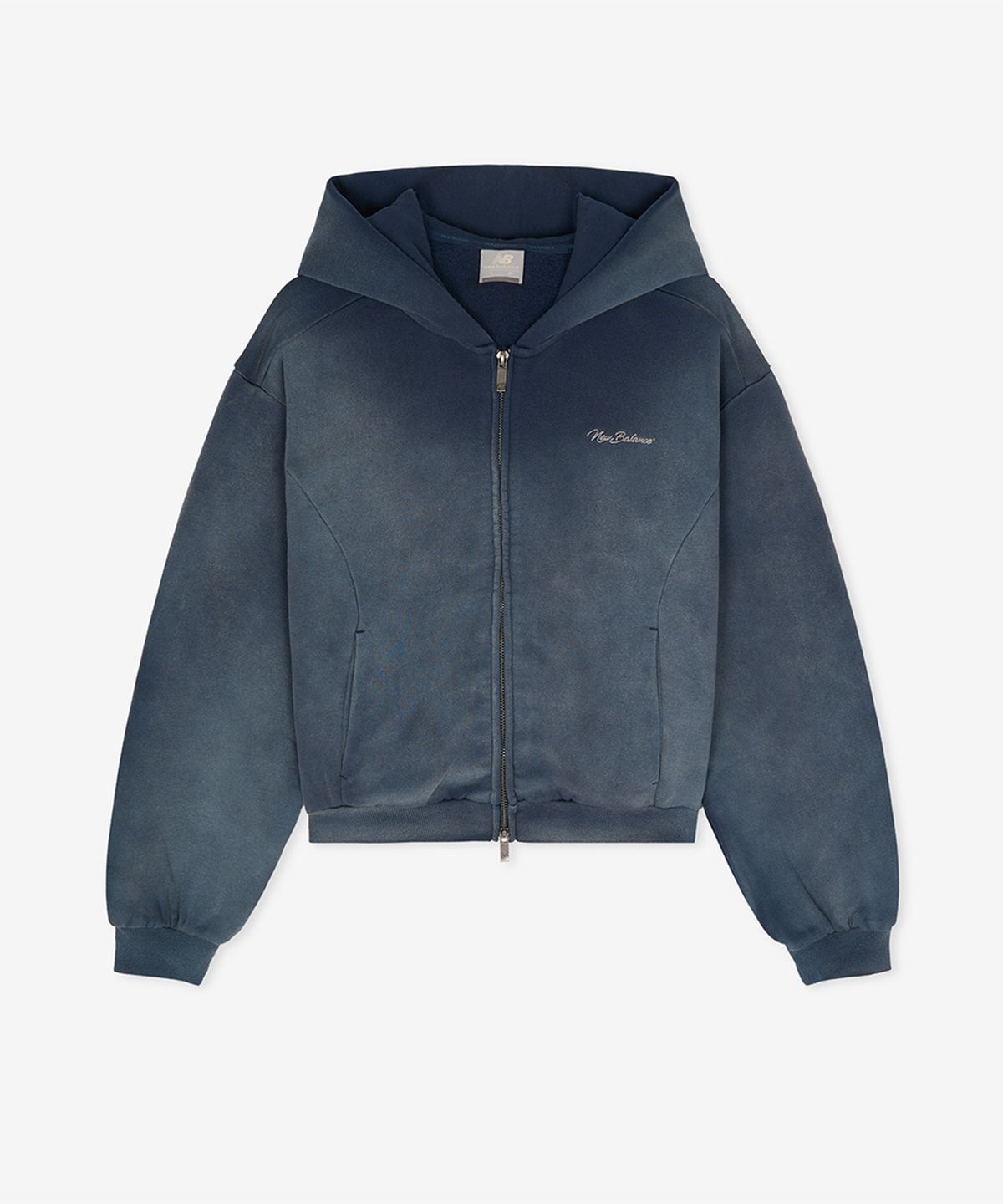 뉴발란스(NEW BALANCE) NBMDG4W052 / WOMEN 에센셜 기모 다잉 후드집업 (DENIM)