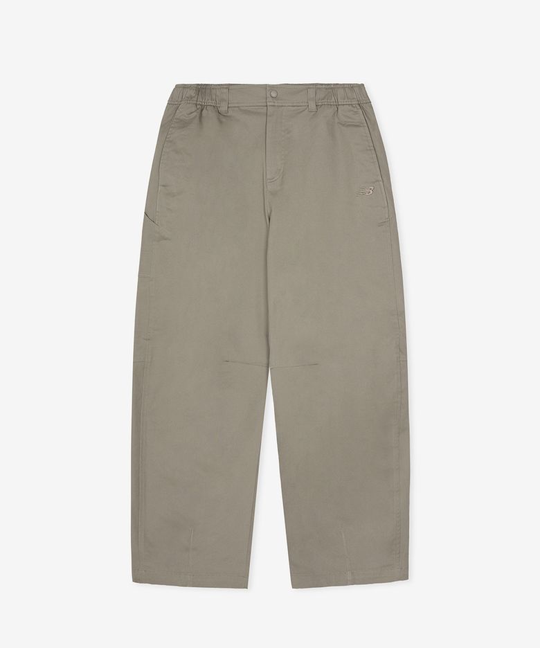 NBNTG41053 / UNI NB GREY 커브드 우븐 와이드 팬츠 (BEIGE)