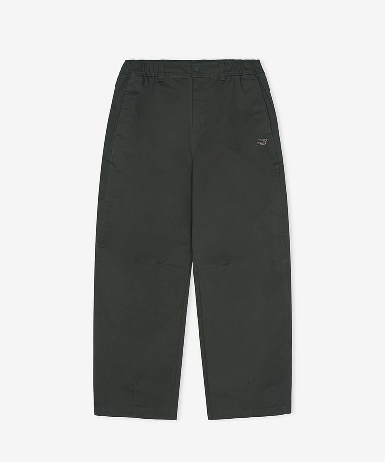NBNTG41053 / UNI NB GREY 커브드 우븐 와이드 팬츠 (D/KHAKI)