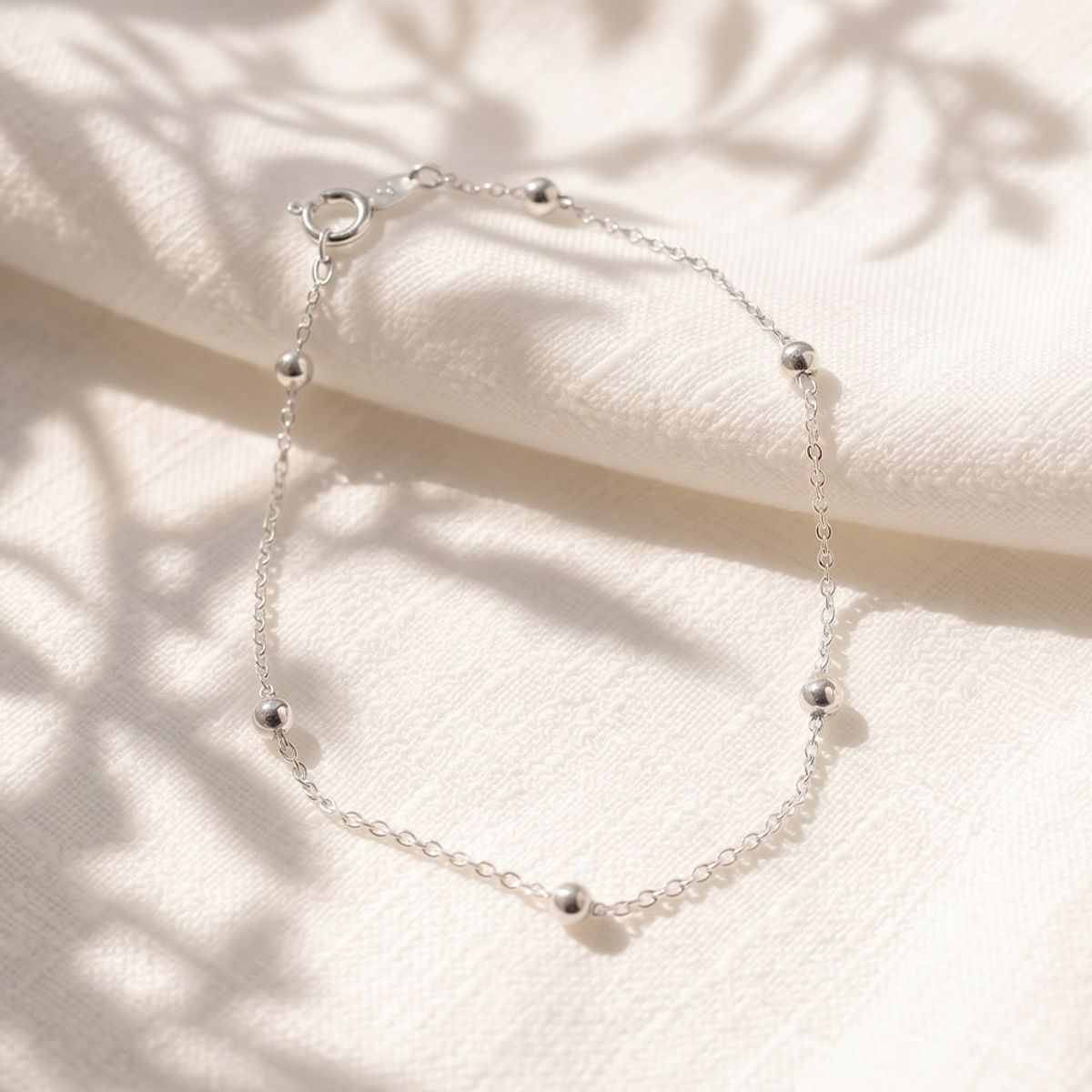 엘렌쥬얼리(HELENE JEWELRY) 실버 Silver 925 함마링 링크 볼 체인 은 팔찌
