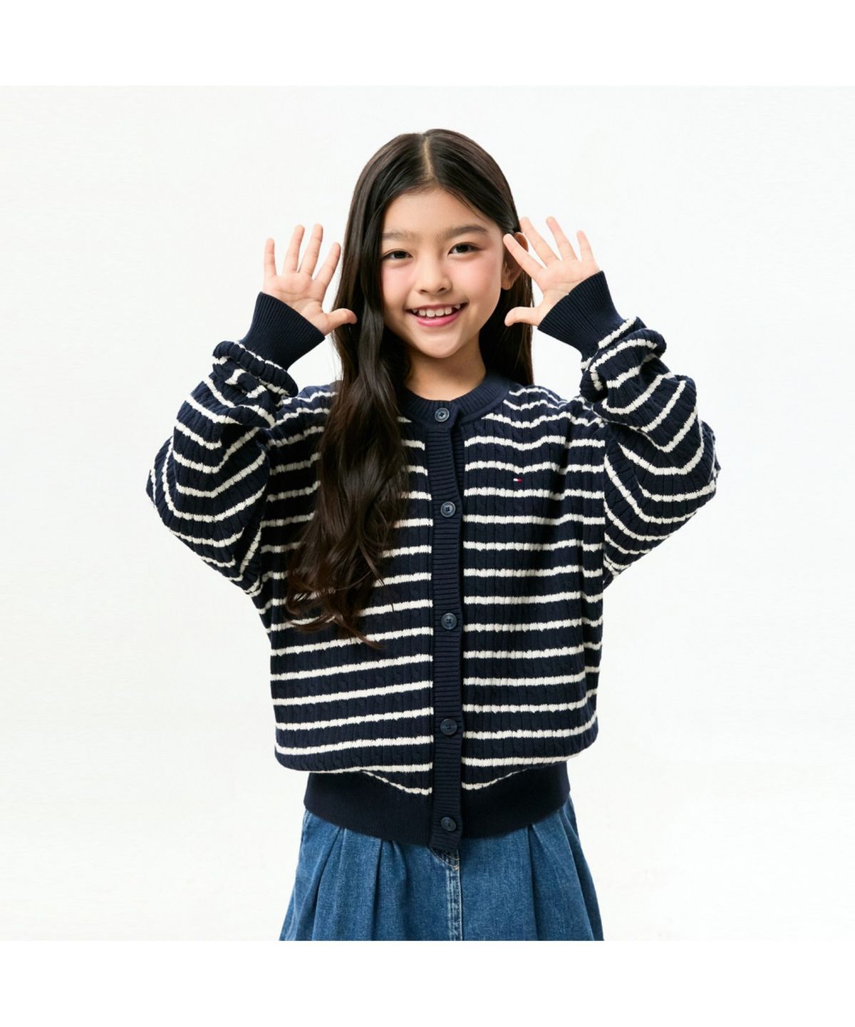 타미힐피거 키즈(TOMMY HILFIGER KIDS) 클래식 케이블 가디건