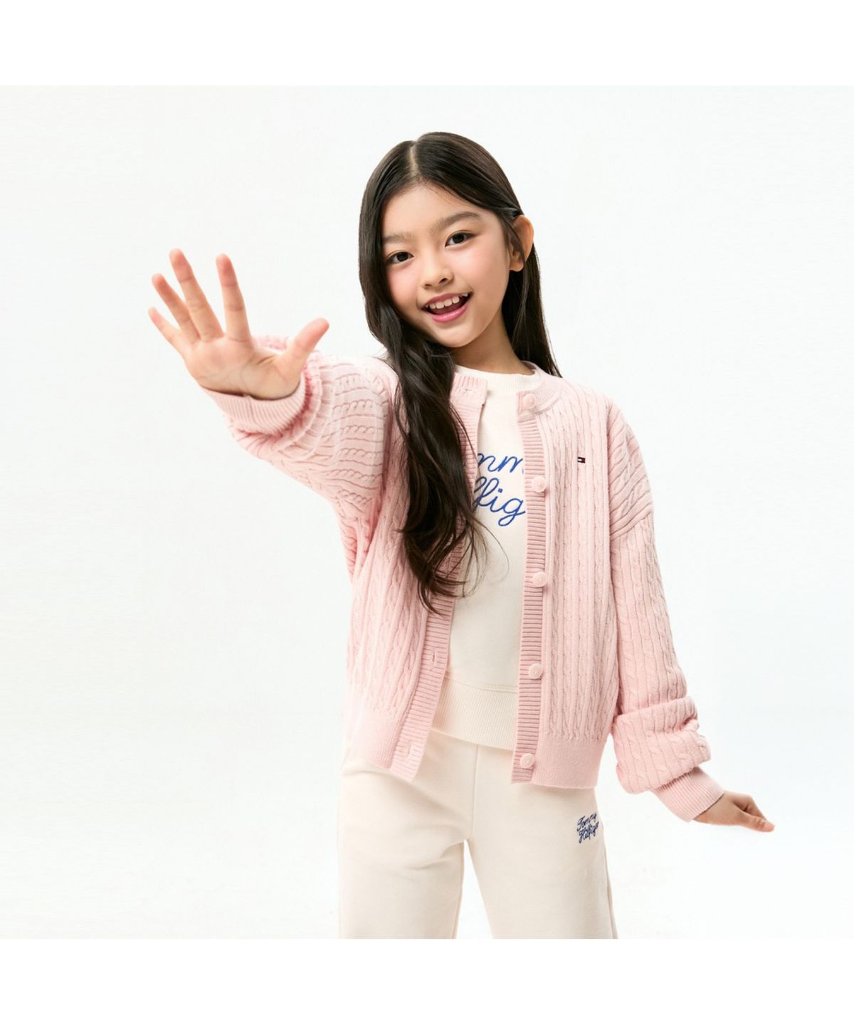 타미힐피거 키즈(TOMMY HILFIGER KIDS) 클래식 케이블 가디건