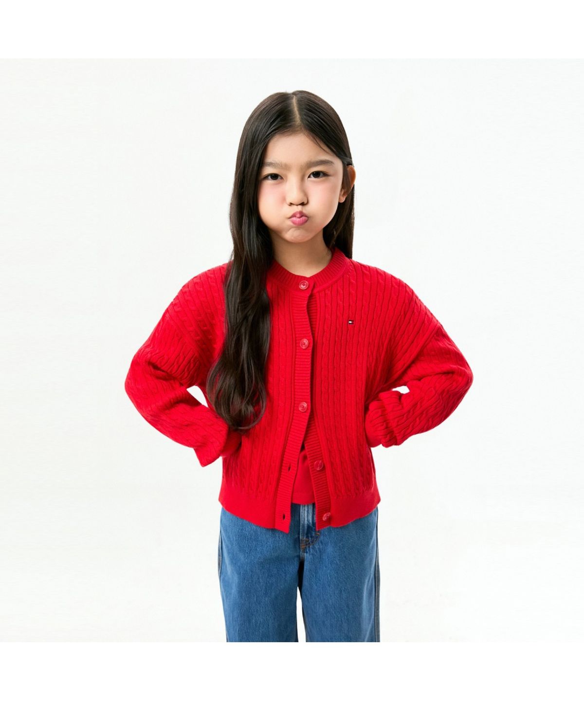타미힐피거 키즈(TOMMY HILFIGER KIDS) 클래식 케이블 가디건