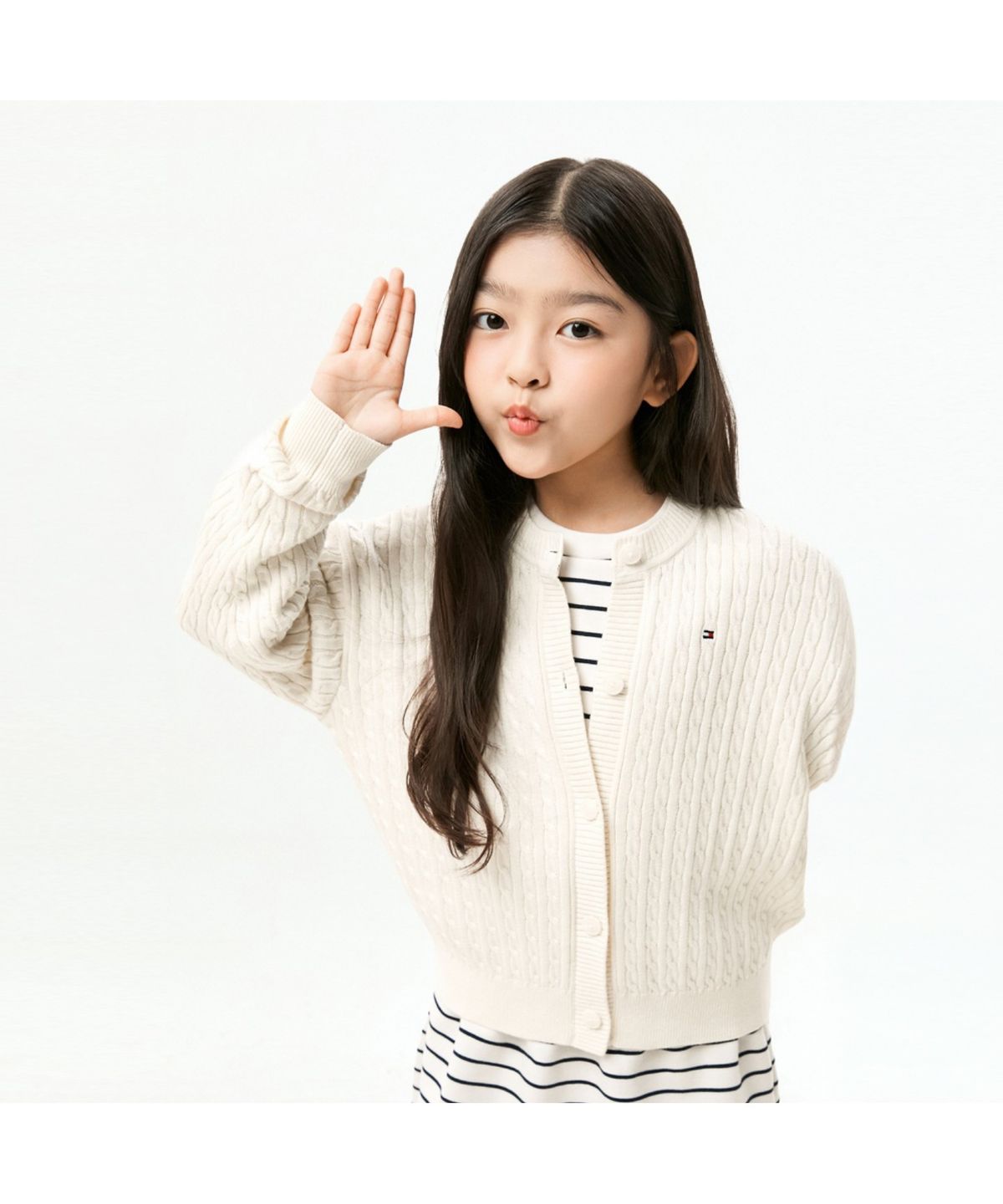 타미힐피거 키즈(TOMMY HILFIGER KIDS) 클래식 케이블 가디건