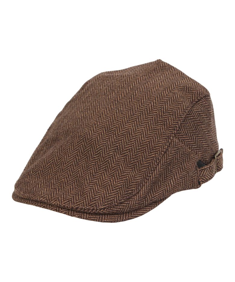 Herringbone Beige Sidebelt Huntingcap 헌팅캡