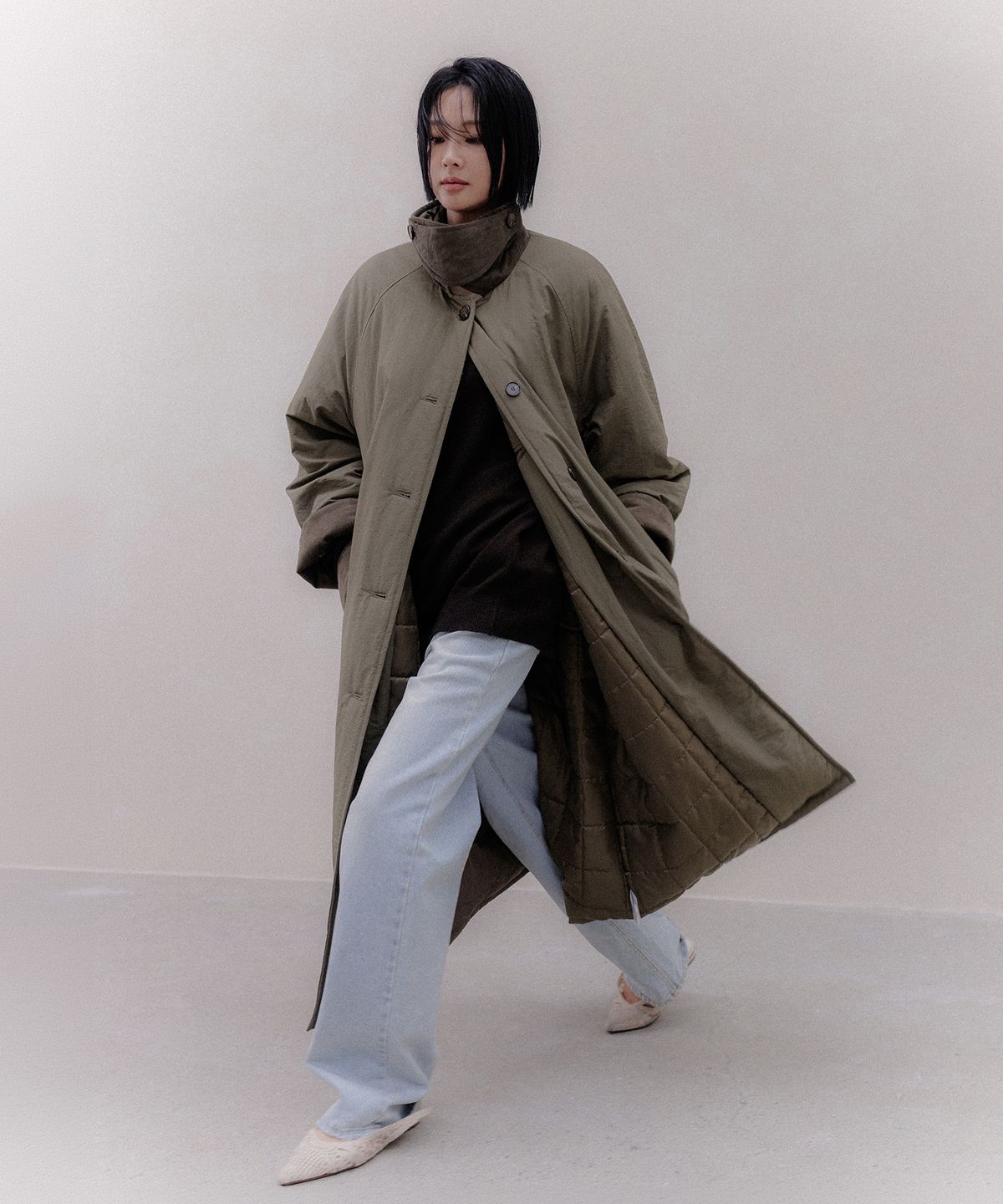 메무아(MEMUA) 컨버터블 트렌치 롱패딩