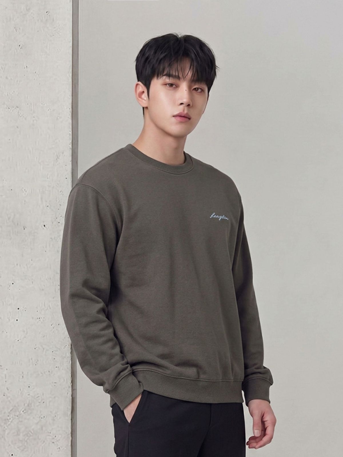 행텐(HANGTEN) 공용 기모 프론트 스몰 백 빅 맨투맨_175(10590-031-810-12)