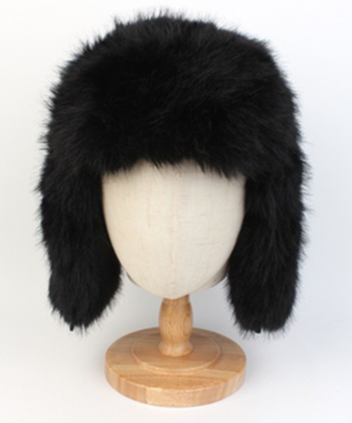 유니버셜 케미스트리(UNIVERSAL CHEMISTRY) Wild Fur Black Aviator Hat 귀달이모자
