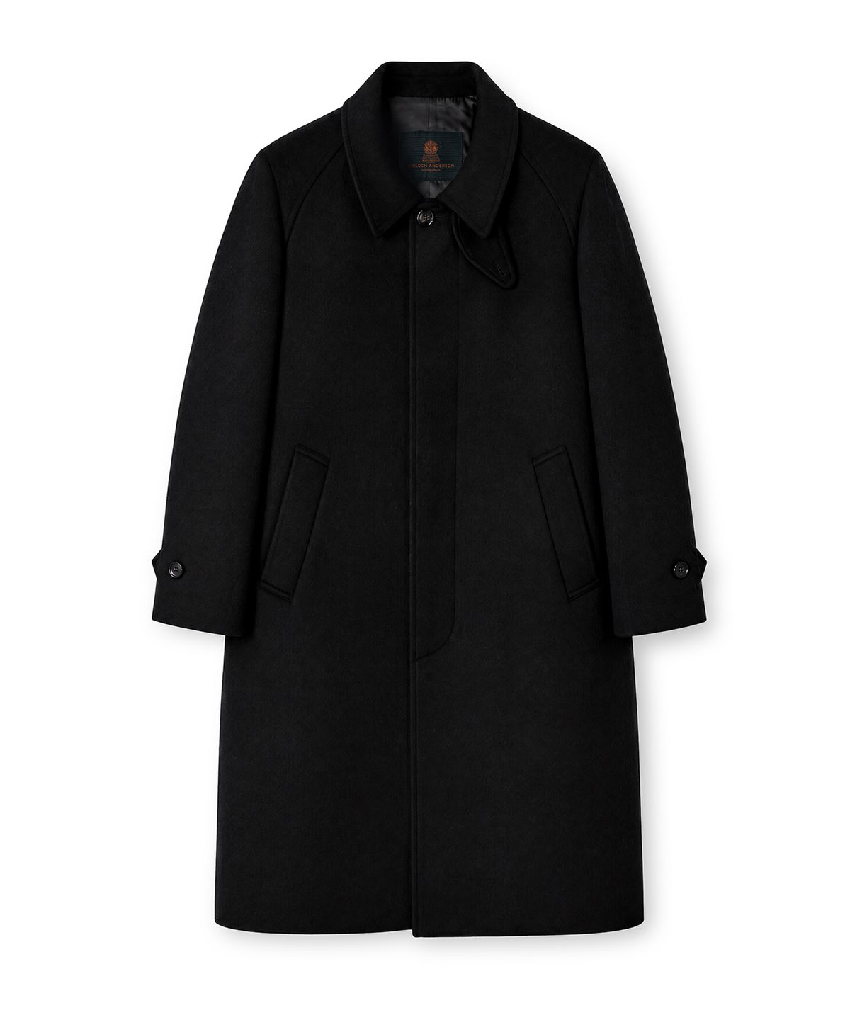 에든버러클럽(EDINBURGH CLUB) SOLID BALMACAAN COAT (BLACK)