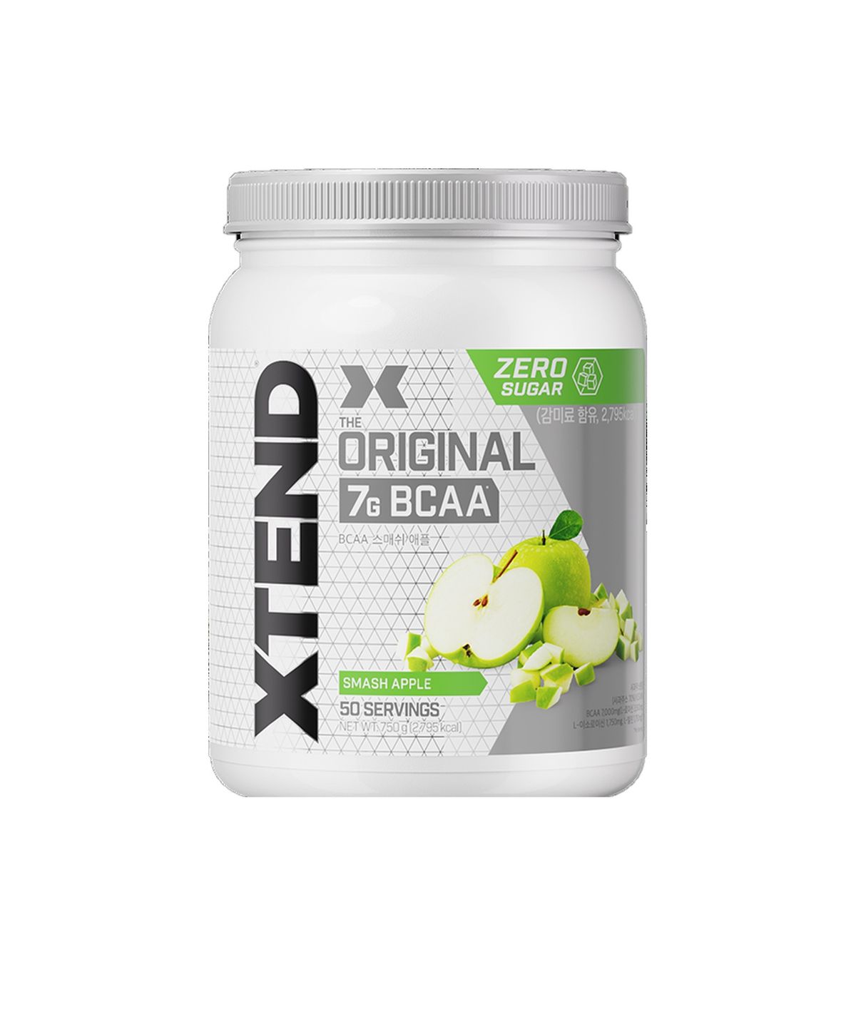 엑스텐드(XTEND) [신제품+휴대용2포증정] 고함량 bcaa 7000mg 엑스텐드 제로슈가 사과맛 50회분+2포증정