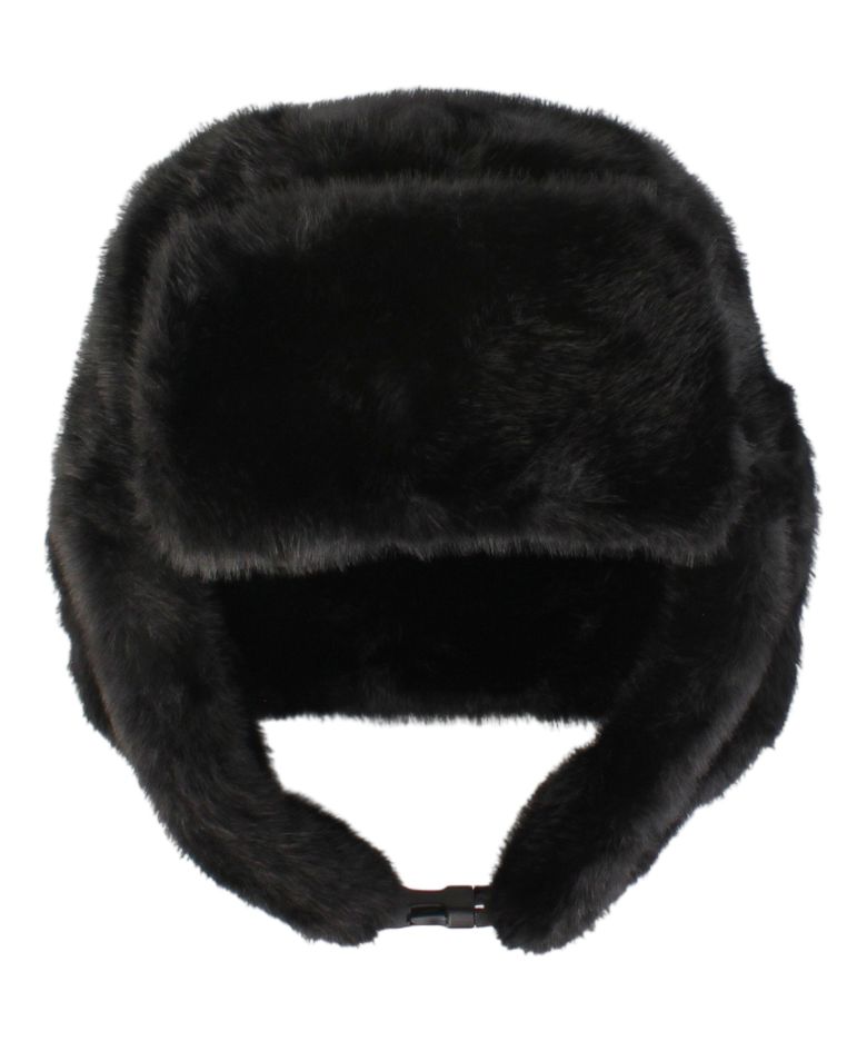 Eskimo Fur Black Aviator Hat 귀달이모자