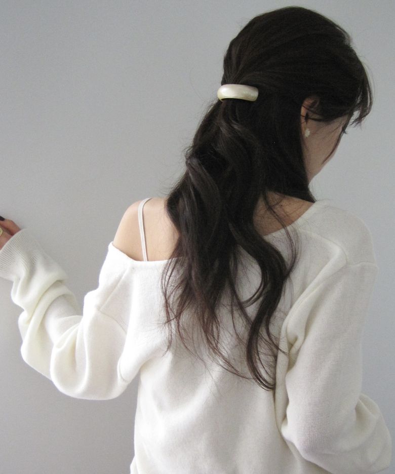 Mousse Banana Clip (Pearl Beige)
