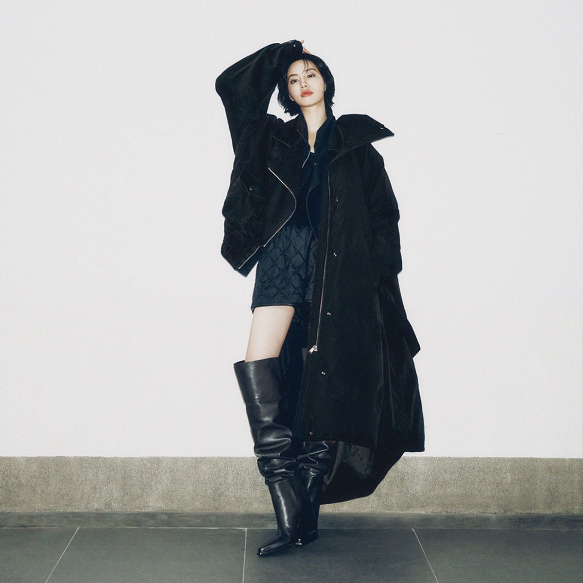 이비엠(EBM) 하이넥 벨티드 롱 패딩 EMPCWPD020