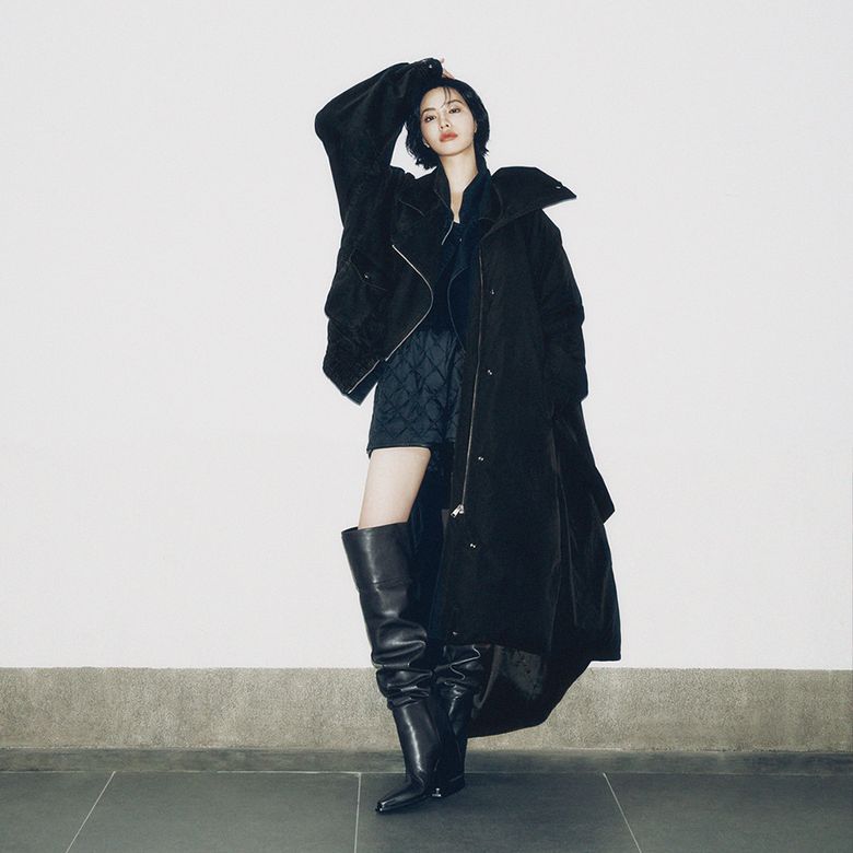 하이넥 벨티드 롱 패딩 EMPCWPD020