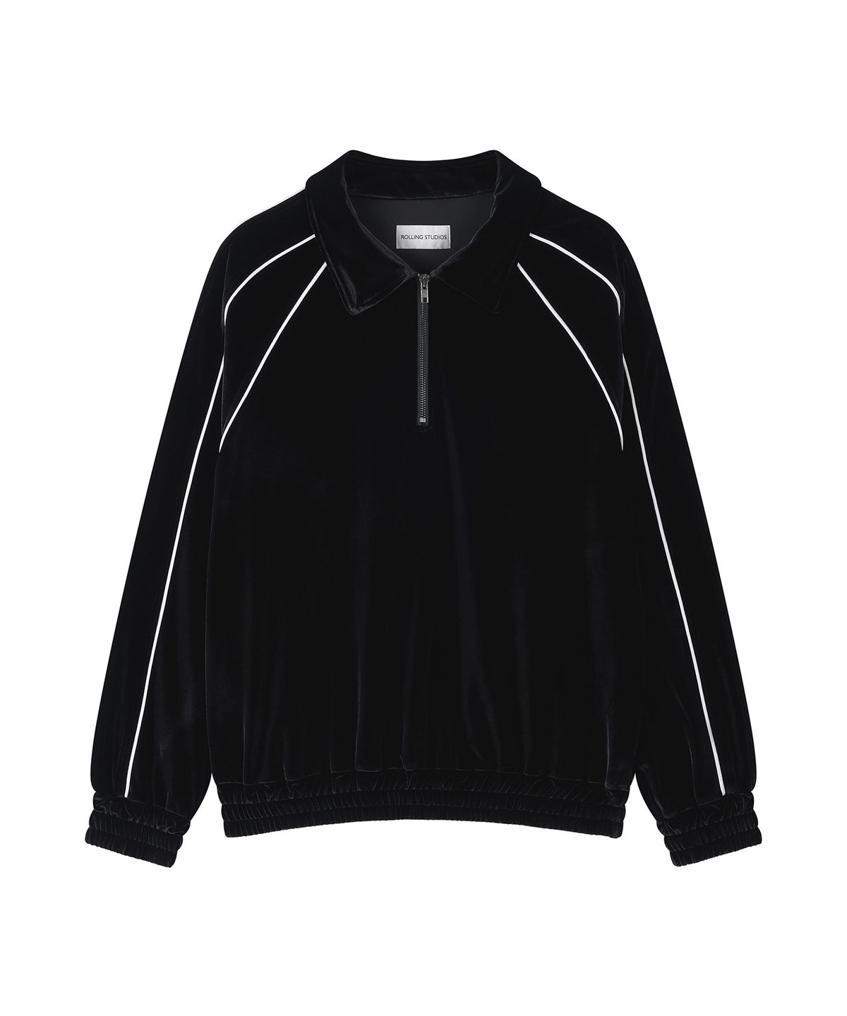 롤링스튜디오(ROLLINGSTUDIOS) VELOUR HALF ZIP BLACK
