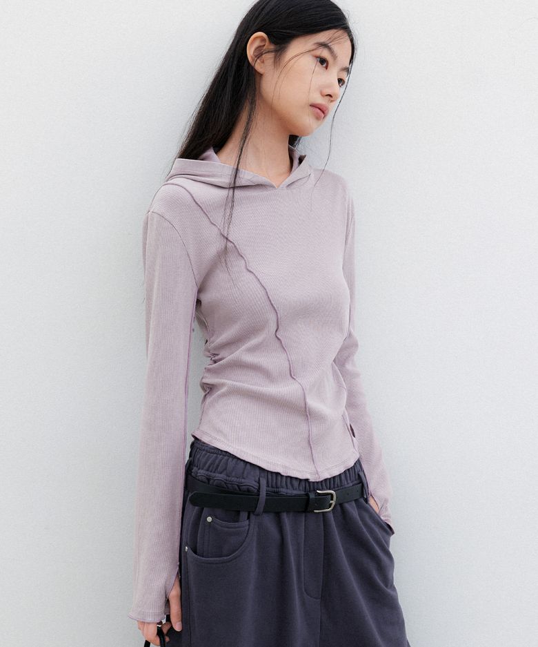 (T-7271)PIGMENT INTERLOCK HOODED TEE