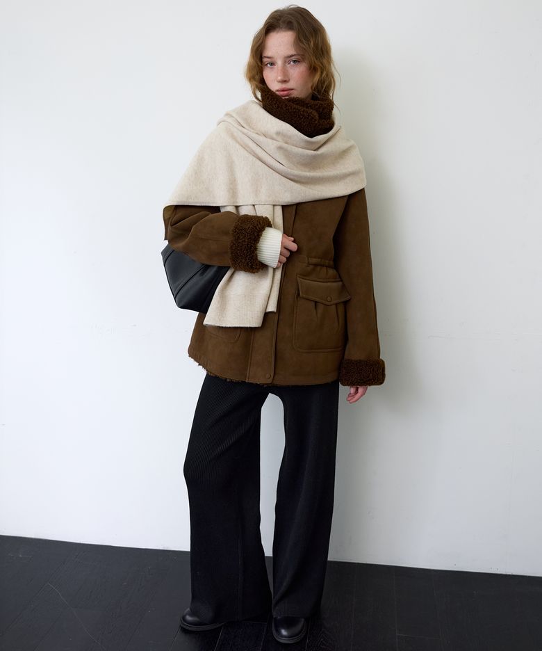 A SOFT KINT MUFFLER_IVORY