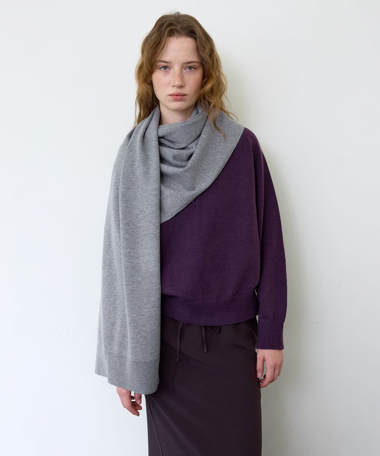 A SOFT KINT MUFFLER_GREY