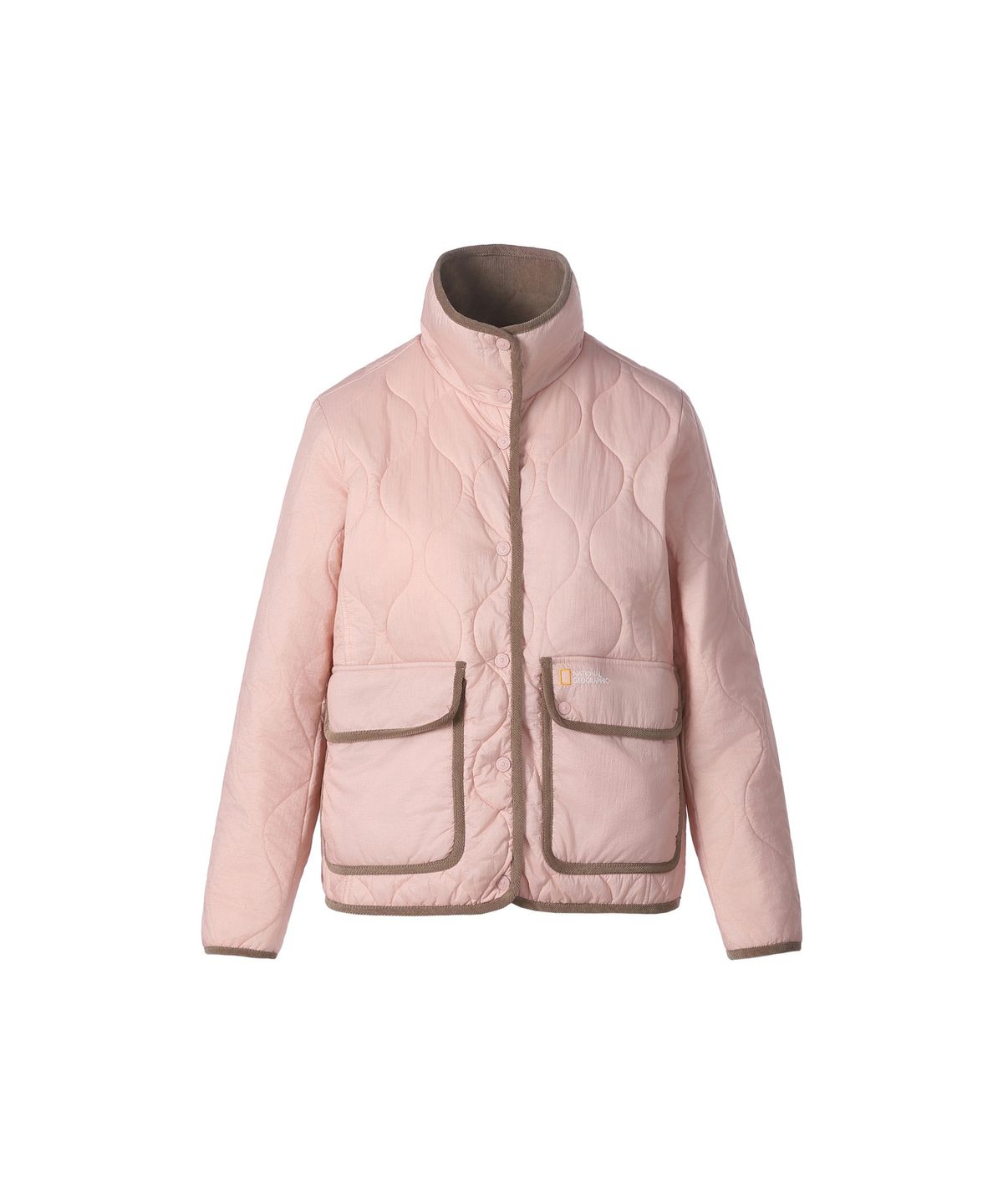 내셔널지오그래픽(NATIONALGEOGRAPHIC) 여성 엘크 카라넥 패딩 점퍼 SILVER PINK N263WPD020
