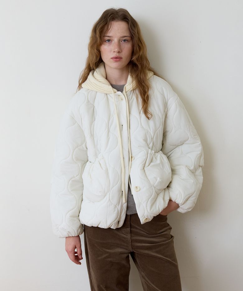 A BALACLAVA BALLOON PUFFER JUMPER_IVORY