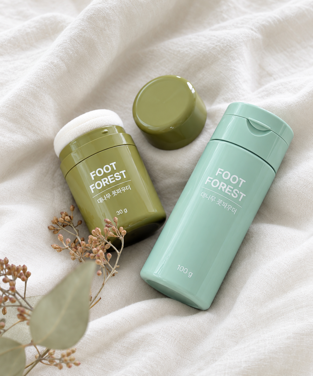 발숲(FOOT FOREST) 대나무 풋파우더 2종 세트