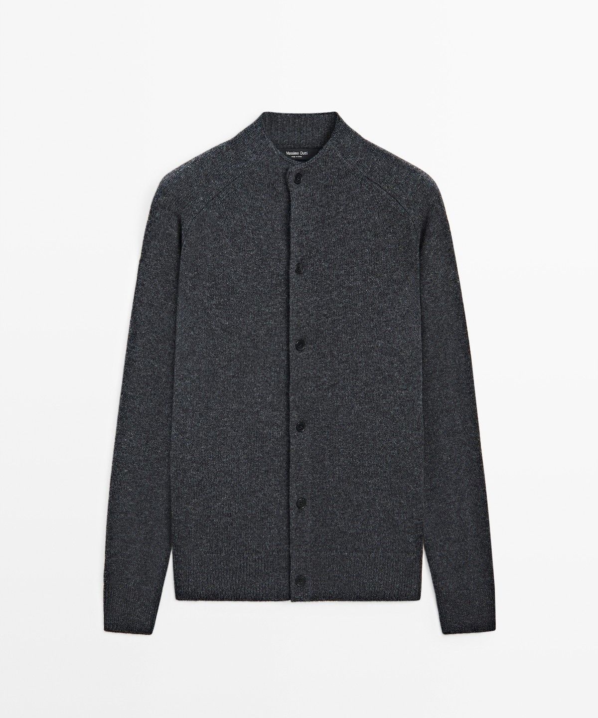 마시모두띠(MASSIMO DUTTI) 울 블렌드 퍼킨스넥 니트 가디건