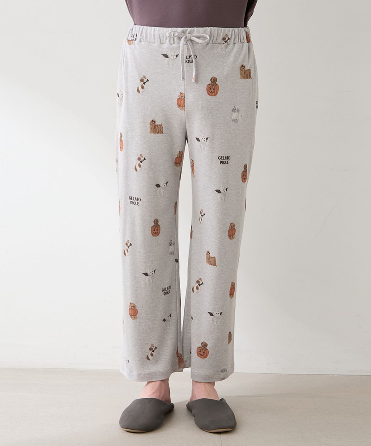 젤라또 피케(GELATO PIQUE) [HALLOWEEN] HOMME DOGS 패턴 롱 팬츠 PMCP264332