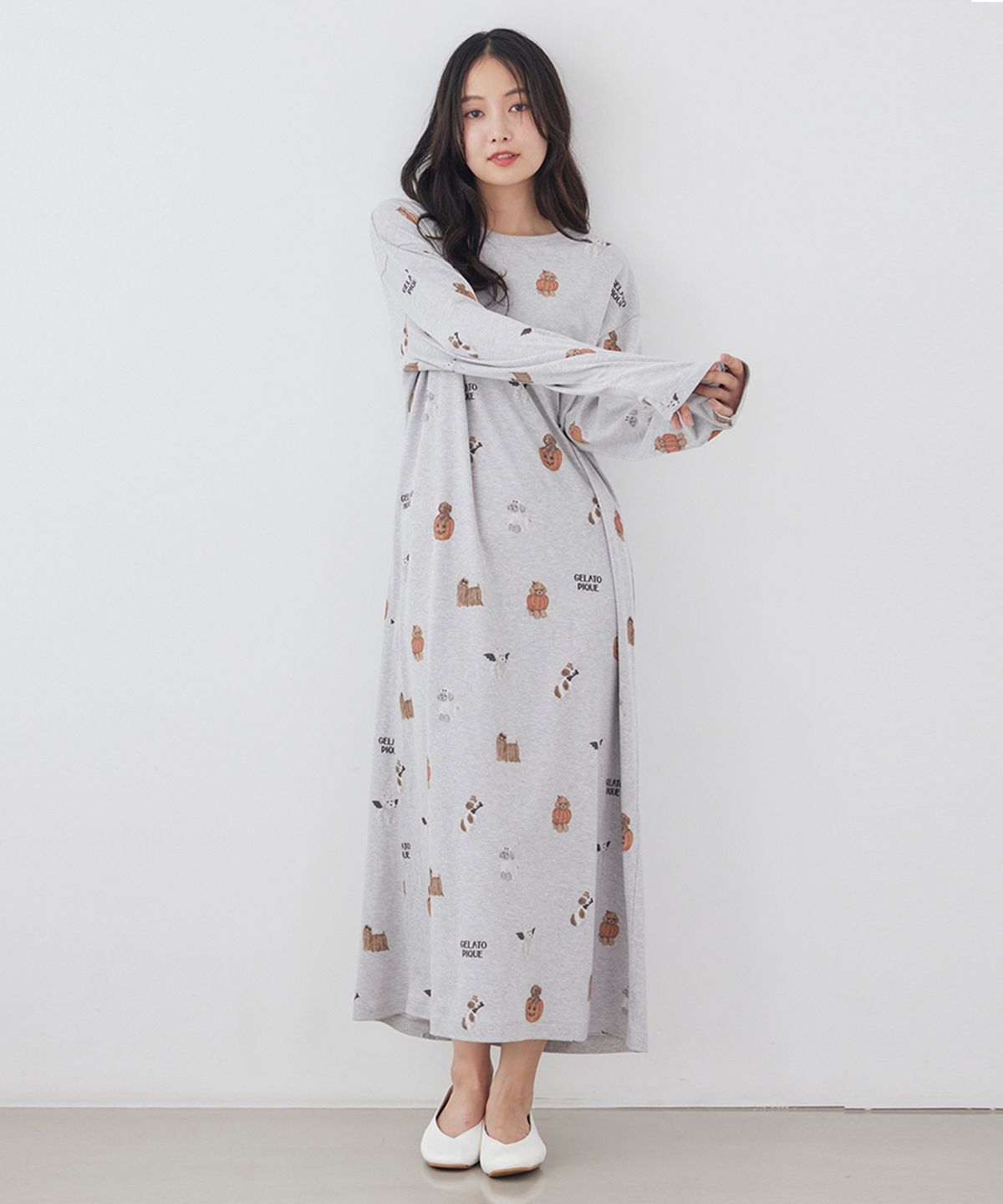 젤라또 피케(GELATO PIQUE) [HALLOWEEN] DOGS 패턴 원피스 PWCO264330