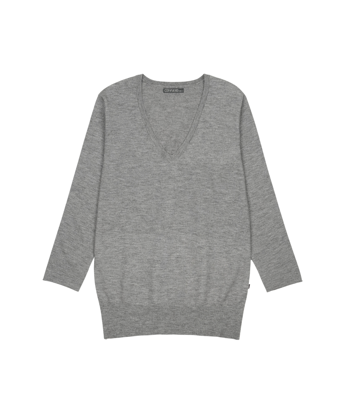 코이세이오 038(COYSEIO 038) 038 V-NECK KNIT ONE PIECE MELANGE GREY