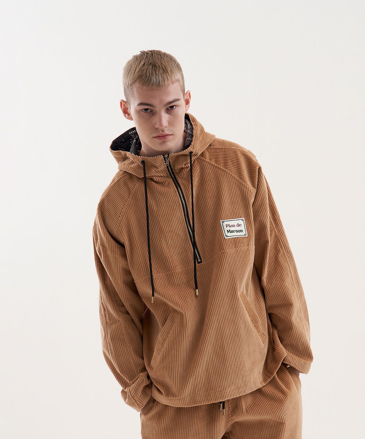 플랑 드 마룬(PLAN DE MAROON) CORDUROY ANORAK_BEIGE