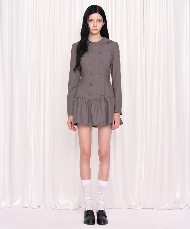 Dolly Double Jacket Dress - GRAY