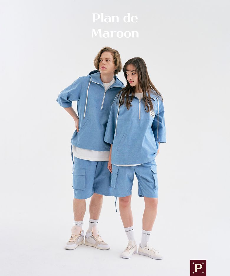 SUMMER DENIM ANORAK_SKY BLUE