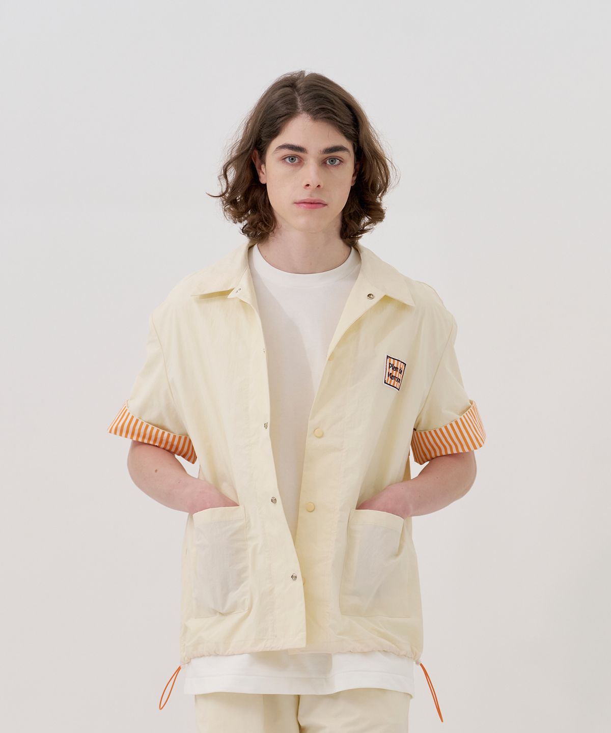 플랑 드 마룬(PLAN DE MAROON) SUMMER WINDBREAKER SHIRT_LEMON CHIFFON