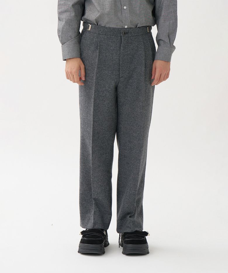 MERINO WOOL PANTS_MELANGE GREY