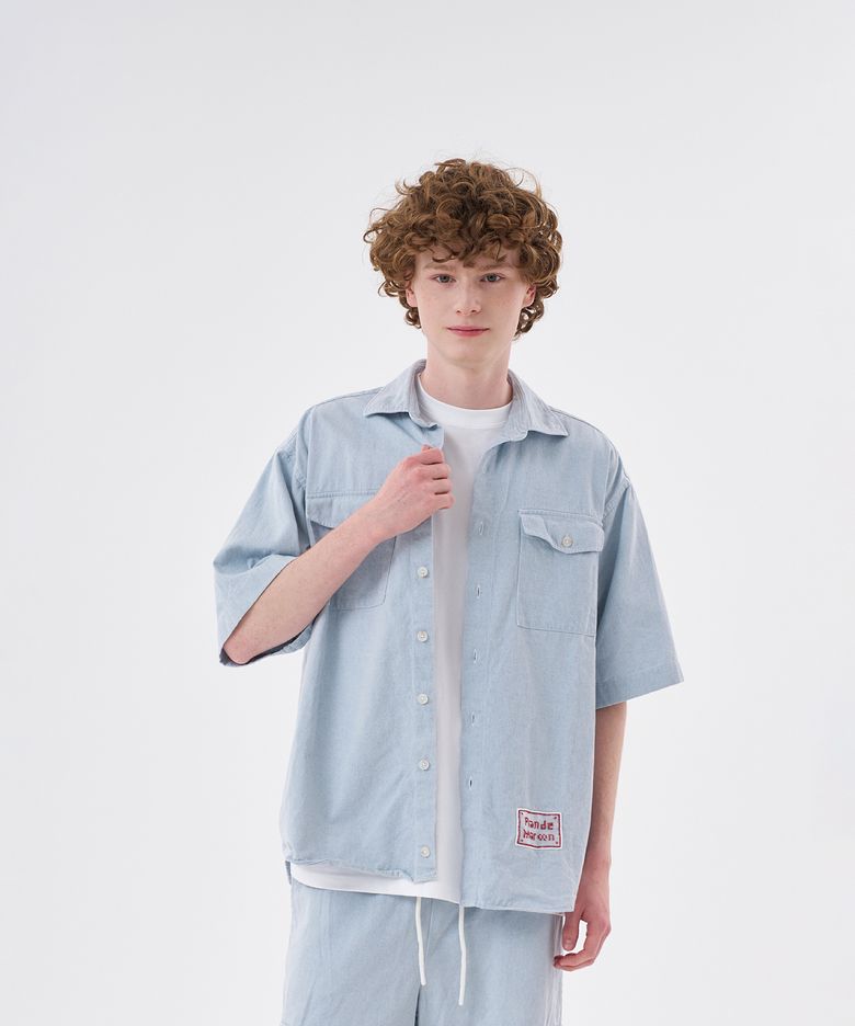 WASHED PIGMENT SHIRT_SKY BLUE