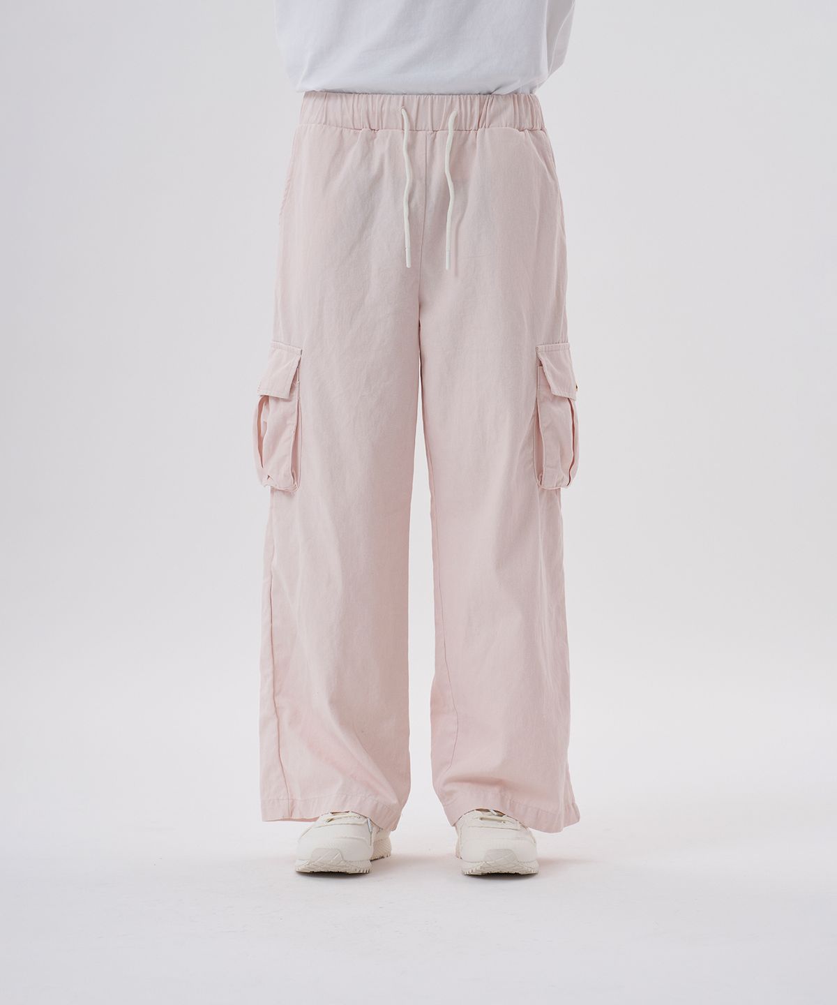 플랑 드 마룬(PLAN DE MAROON) WASHED PIGMENT CARGO PANTS_SHELL PINK