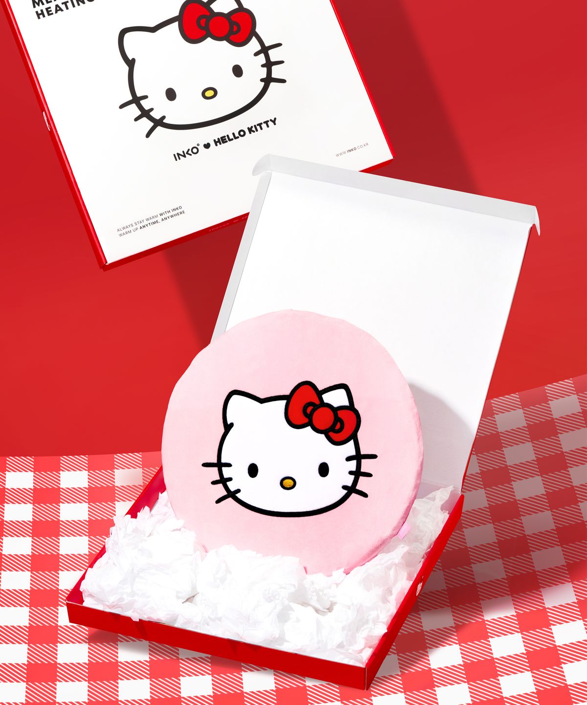 잉코(INKO) 산리오 헬로키티 USB 메모리폼 온열 전기방석