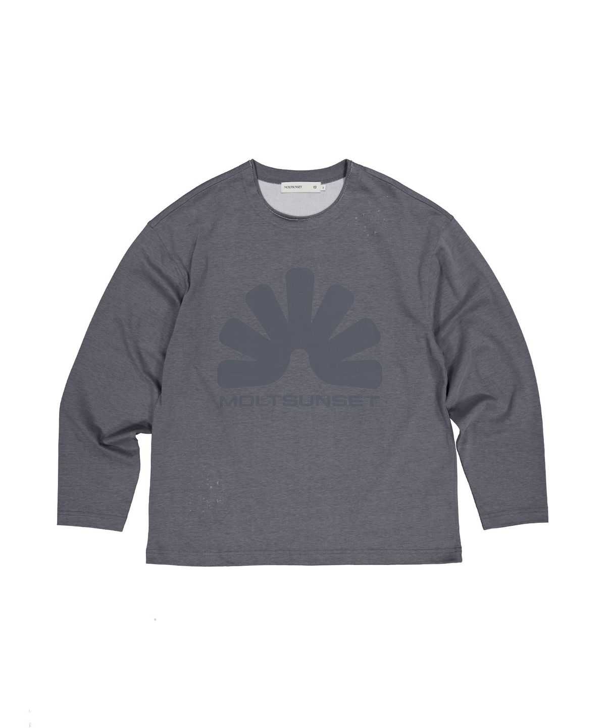 몰트선셋(MOLTSUNSET) Washed Damaged Long Sleeve - Gray