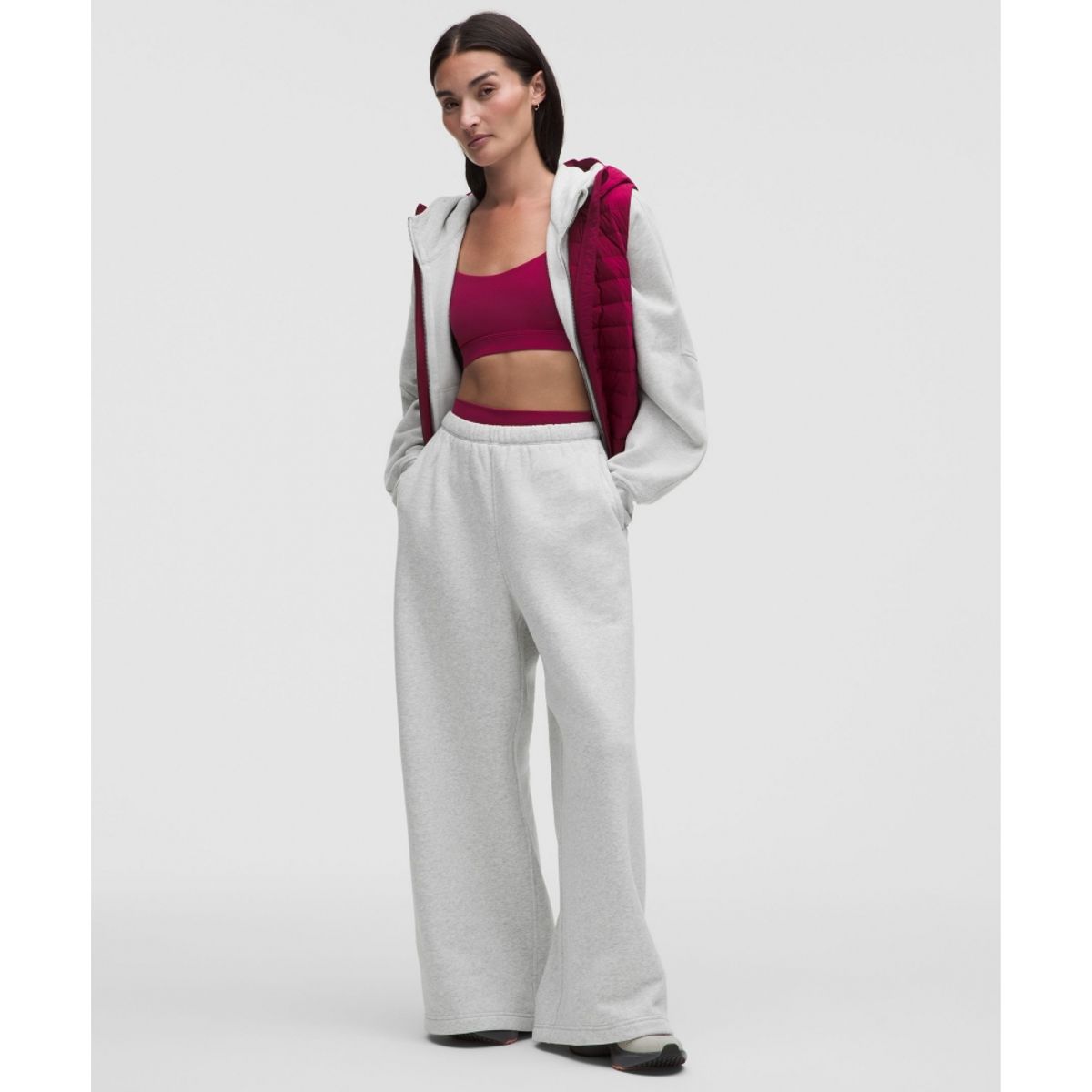 룰루레몬(LULULEMON) 우먼스 스테디 스테이트 SuperLoft 와이드 레그 팬츠 *아시아 핏