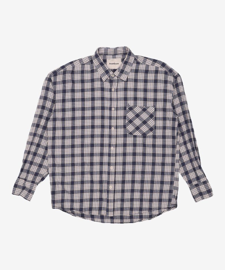Alton Overfit Check Shirt BLUE M