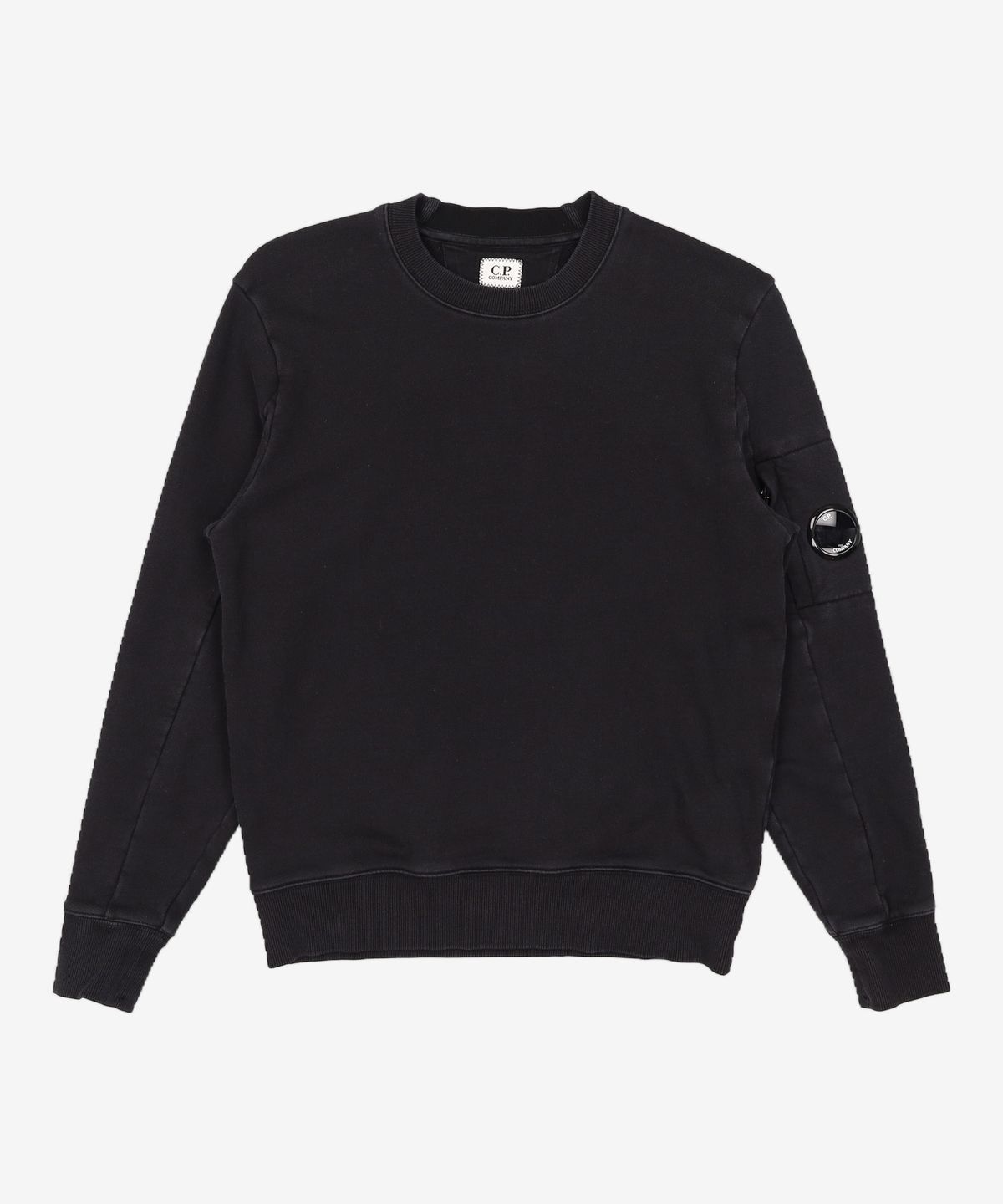 씨피 컴퍼니(CP Company) 다이고날 레이즈드 플리스 맨투맨 - 블랙 / 11CMSS055A005086W999 S