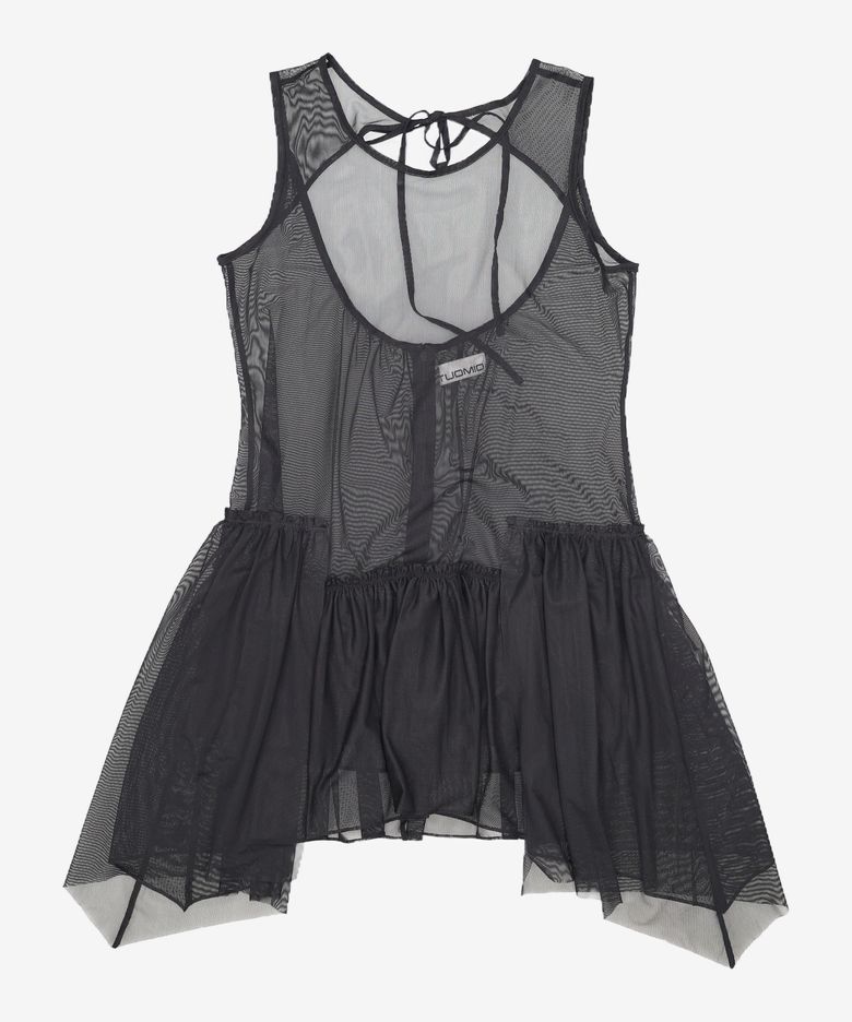 MULTI LAYER MESH DRESS [BLACK] 2