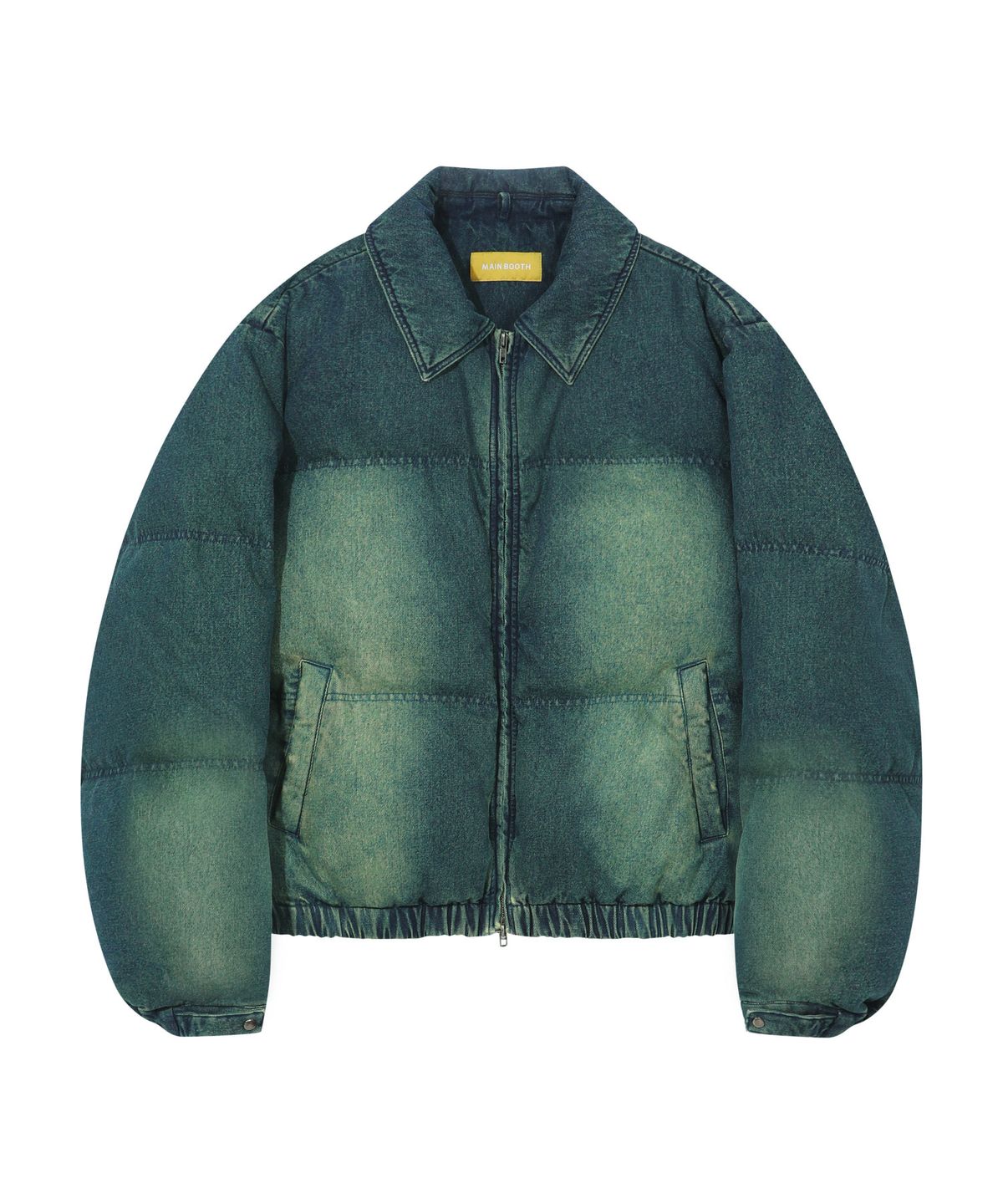 메인부스(MAINBOOTH) Vintage Denim Puffer Jacket(BLUE)