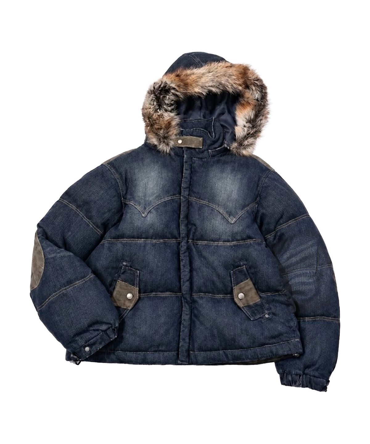 메인부스(MAINBOOTH) Vintage Western Puffer Jacket(INDIGO)