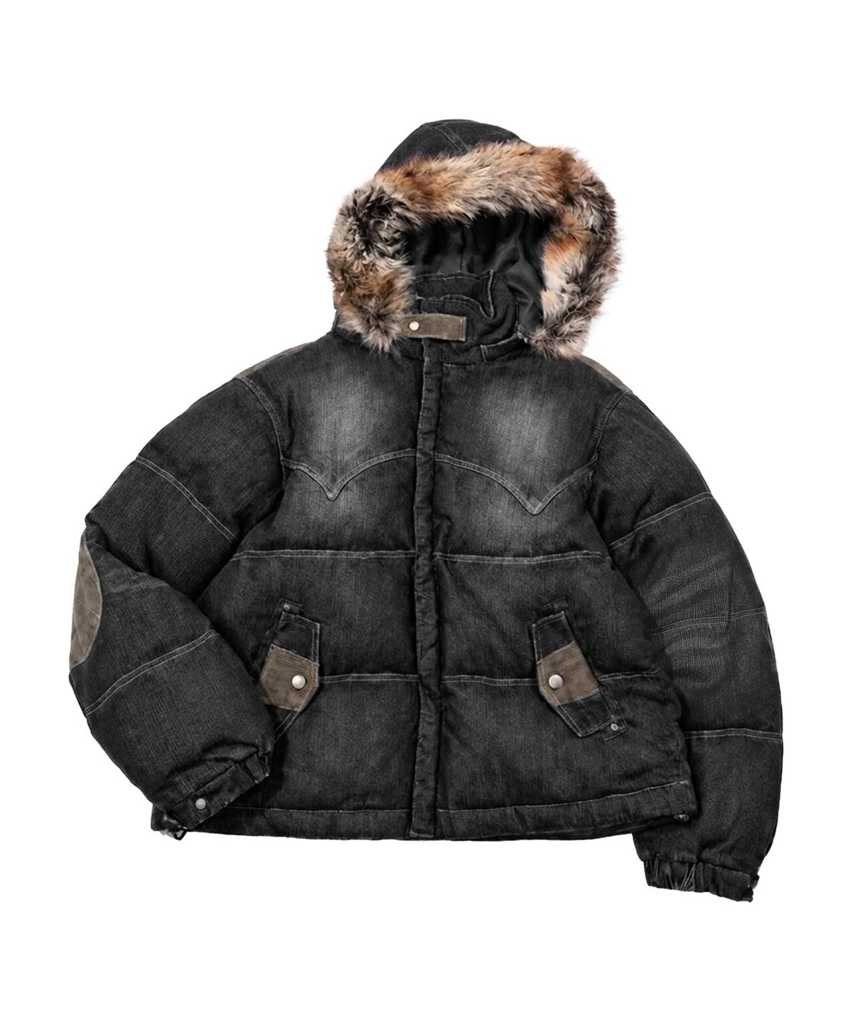메인부스(MAINBOOTH) Vintage Western Puffer Jacket(BLACK)